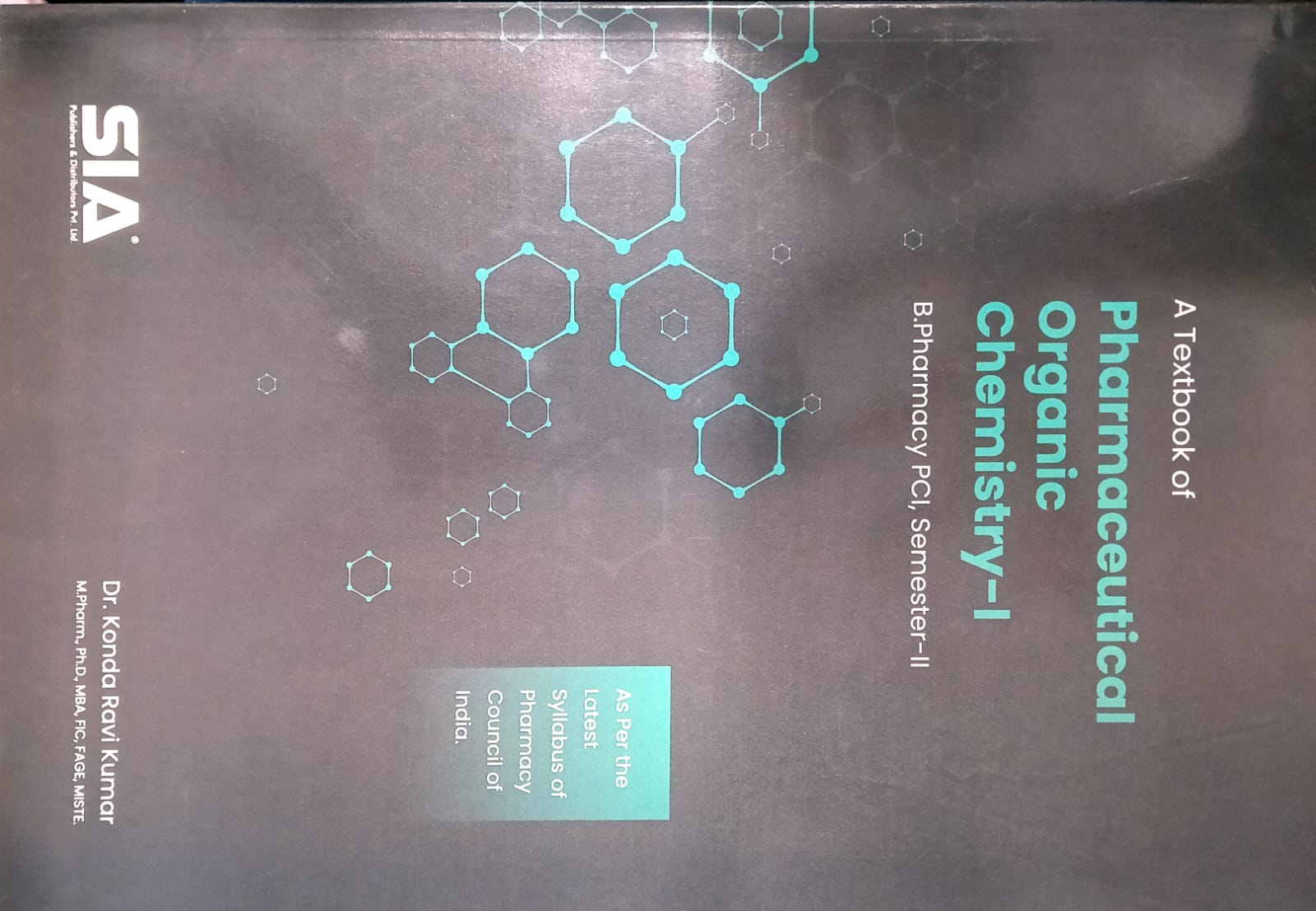 A TEXTBOOK OF PHARMACEUTICAL ORGANIC CHEMISTRY -I 